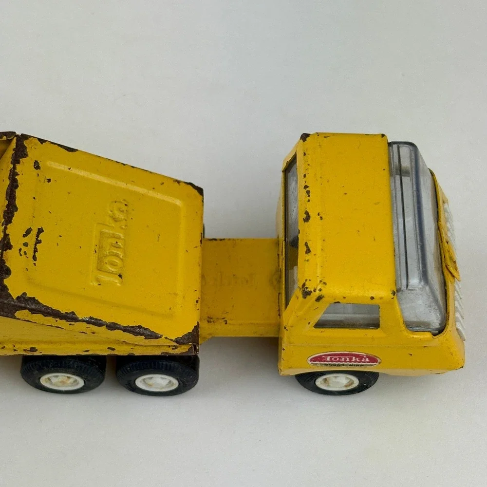 Vintage Tonka Bottom Dump Truck‎ 1960s Yellow Pressed Steel Construction Toy USA